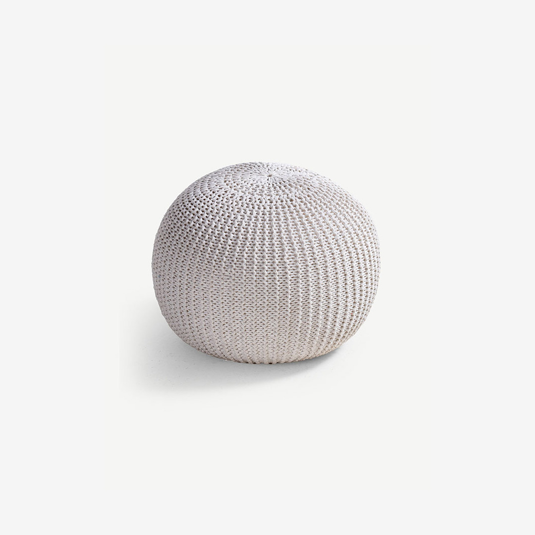 Lani Knitted Round Pouf 48x60cm