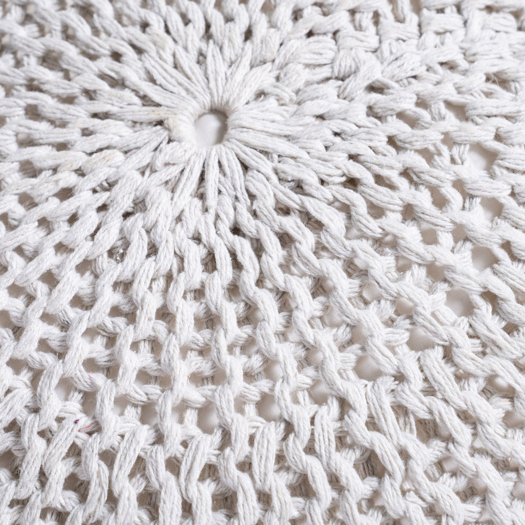 Lani Knitted Round Pouf 48x60cm