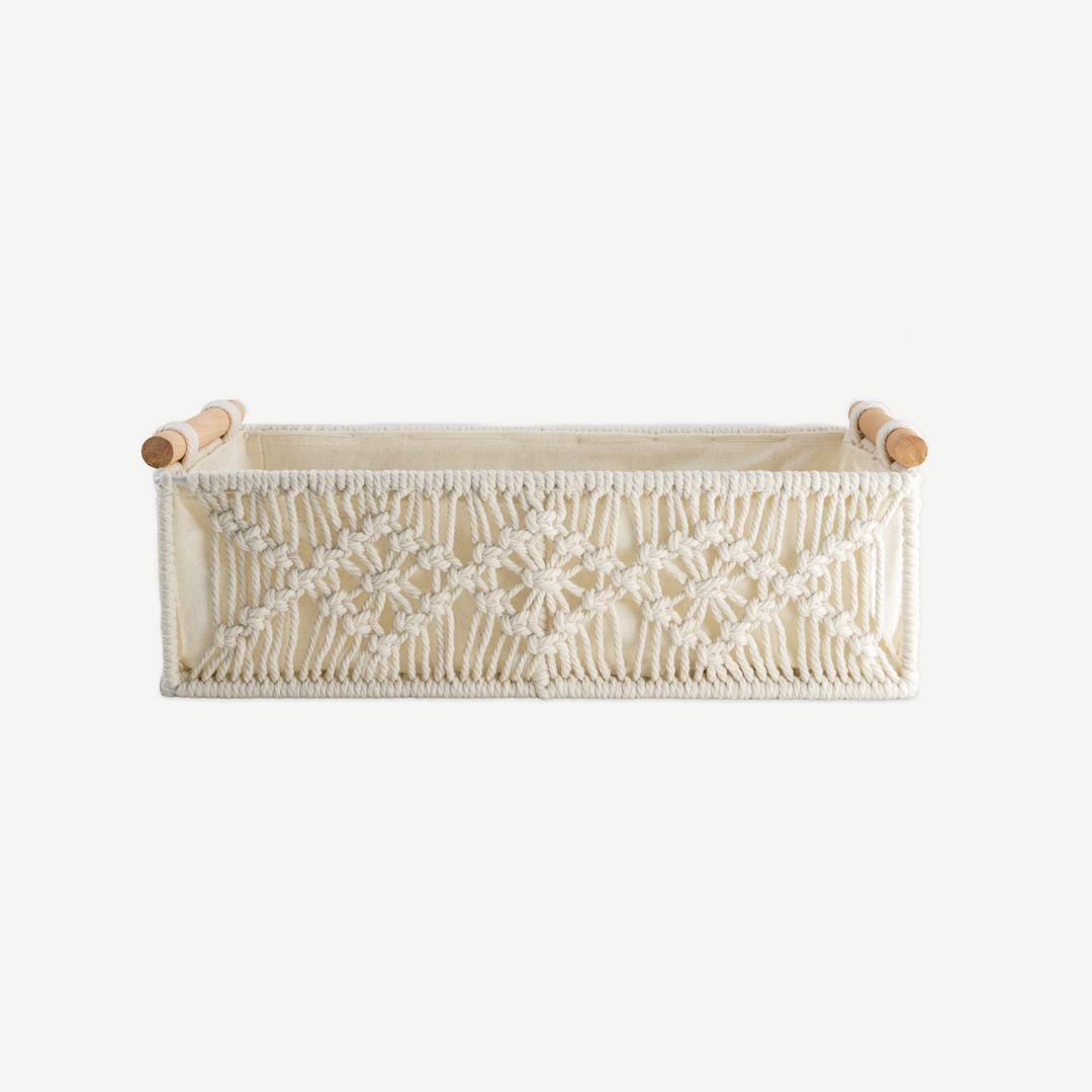 Annah Basket 34x17cm -Ivory