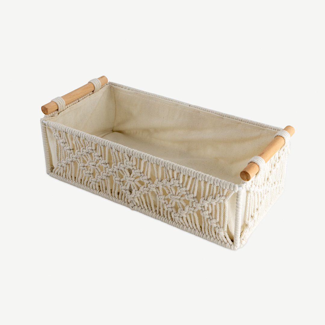 Annah Basket 34x17cm -Ivory