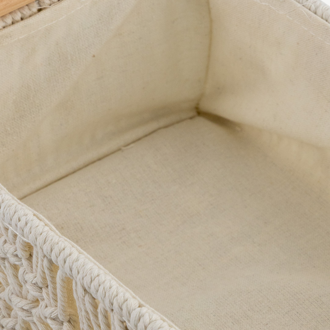 Annah Basket 34x17cm -Ivory
