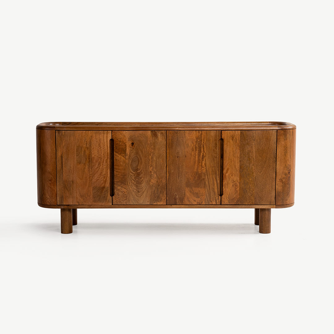 Jimena Marble Sideboard Walnut