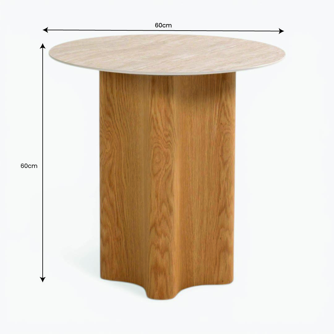 Delory Round End Table Multi Color