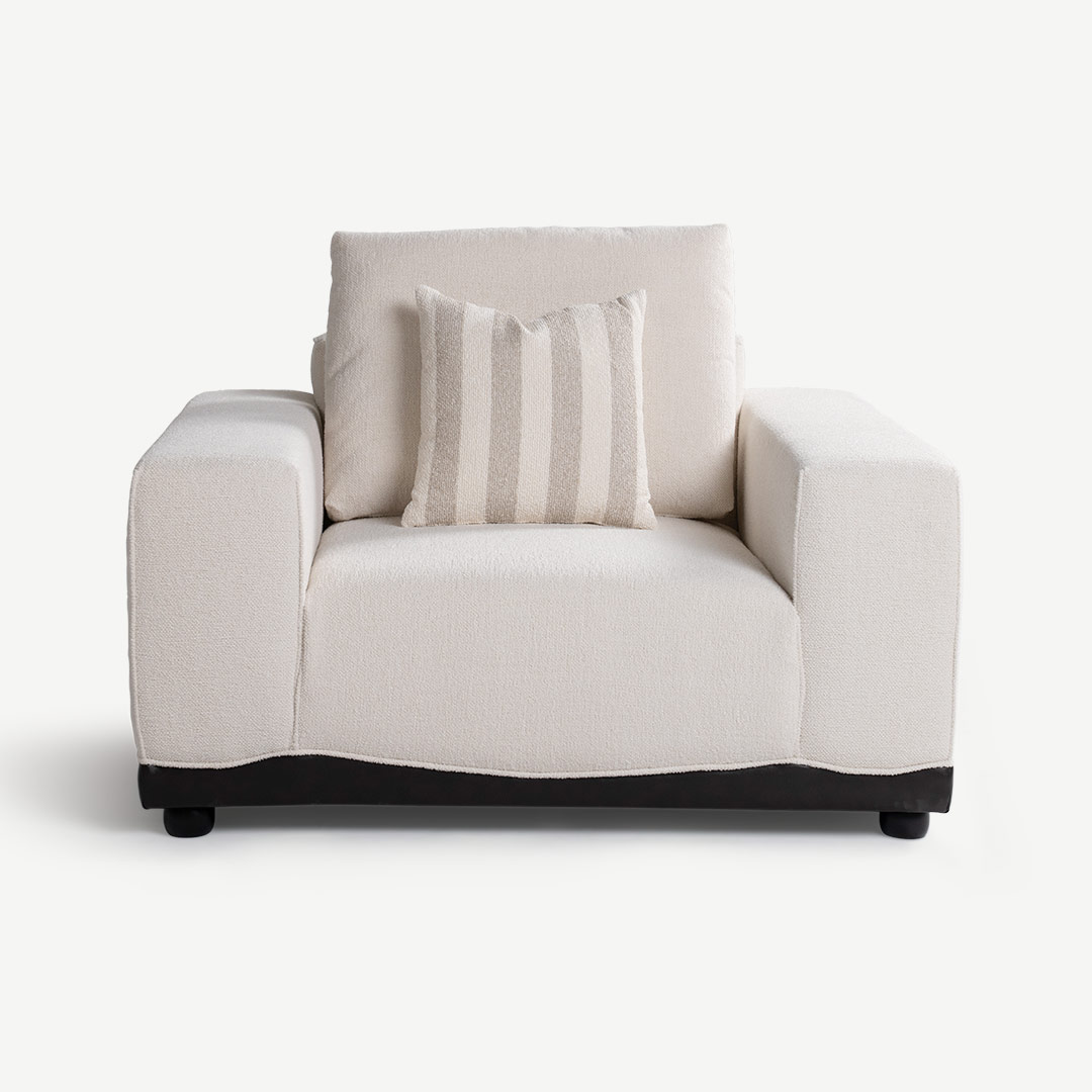 Tylar 1 Seater Sofa Ivory