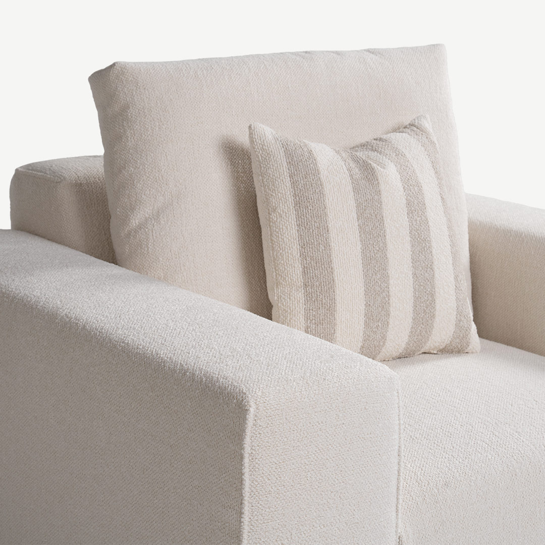Tylar 1 Seater Sofa Ivory