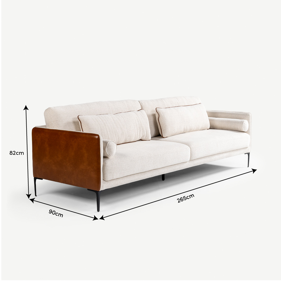 Danny 4 Seater Sofa Beige
