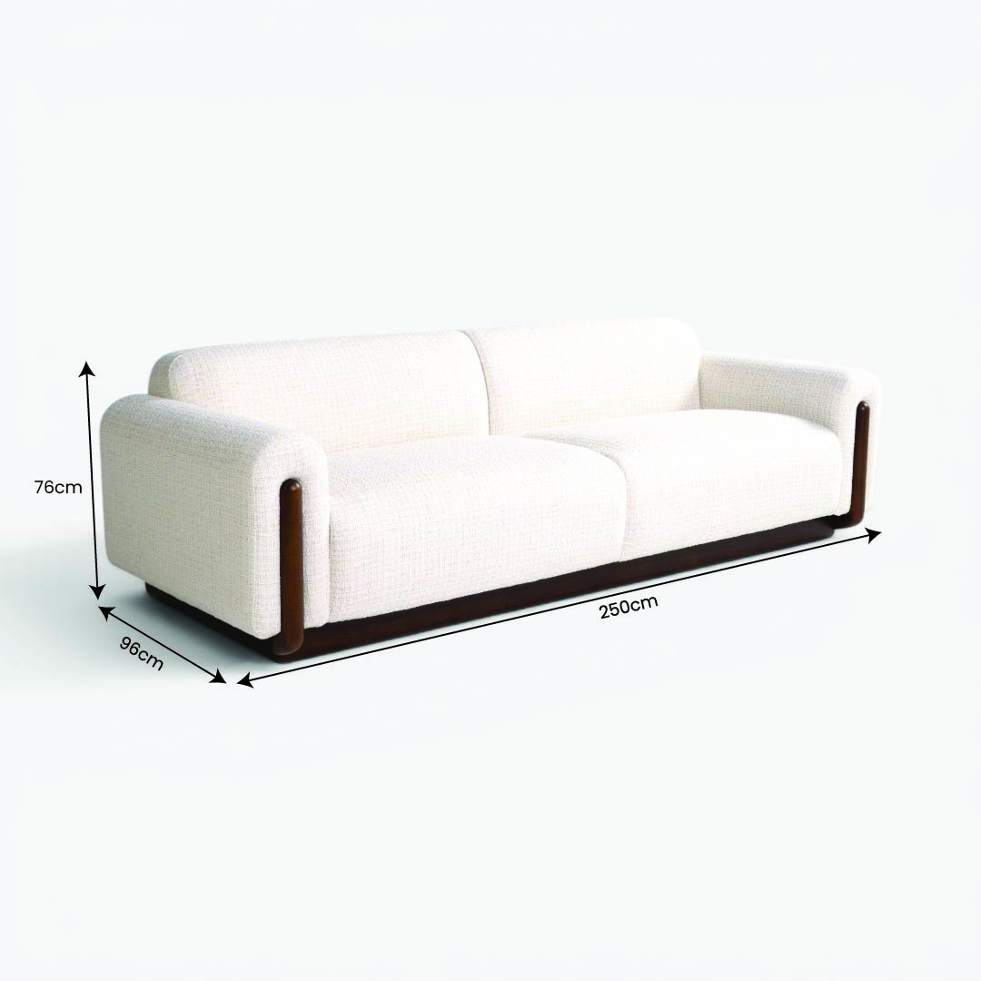 Merlis 3 Seater Sofa Ecru