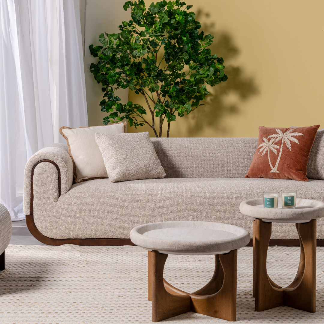 Carllie 3 Seater Sofa Beige