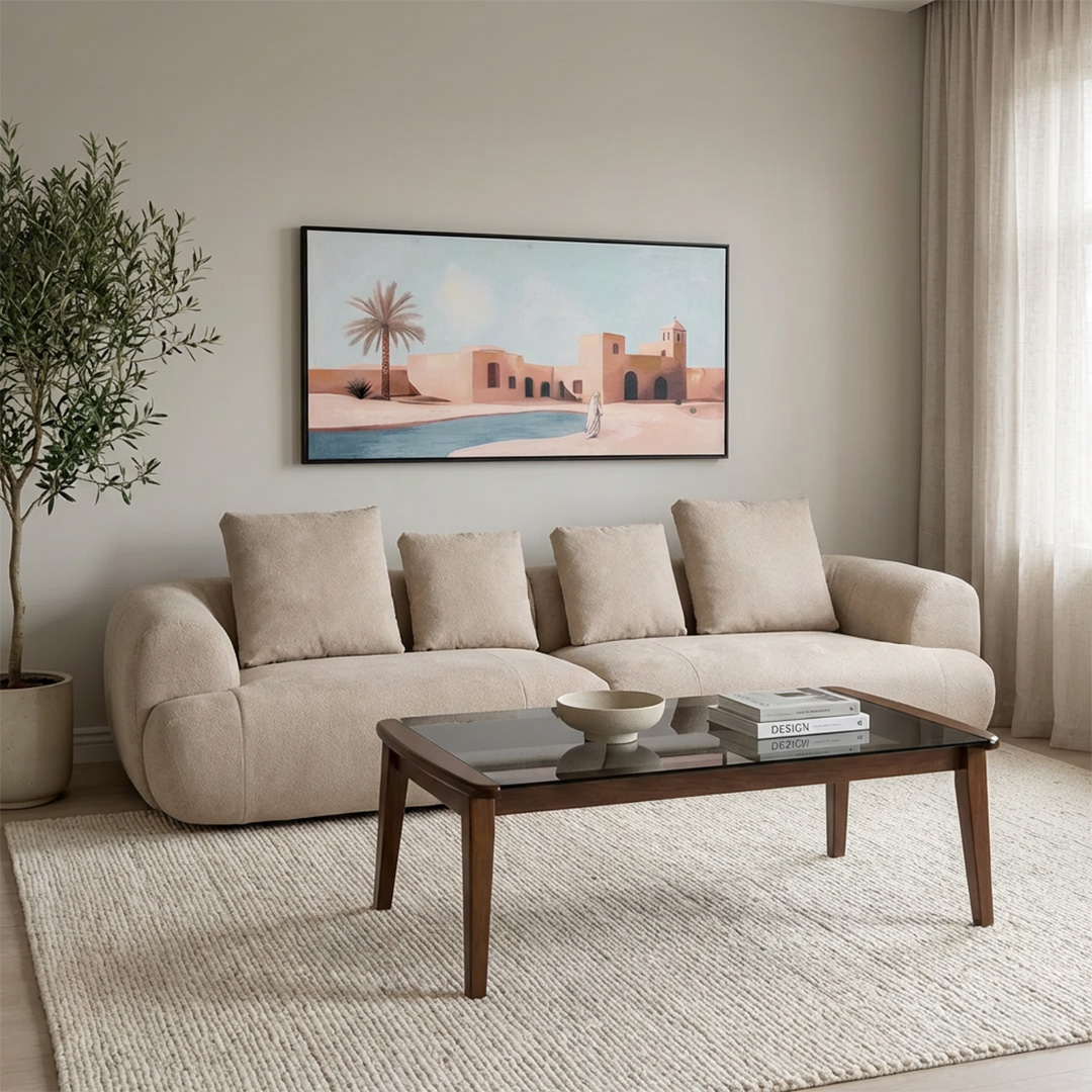 Miyata 4 Seater Sofa Beige