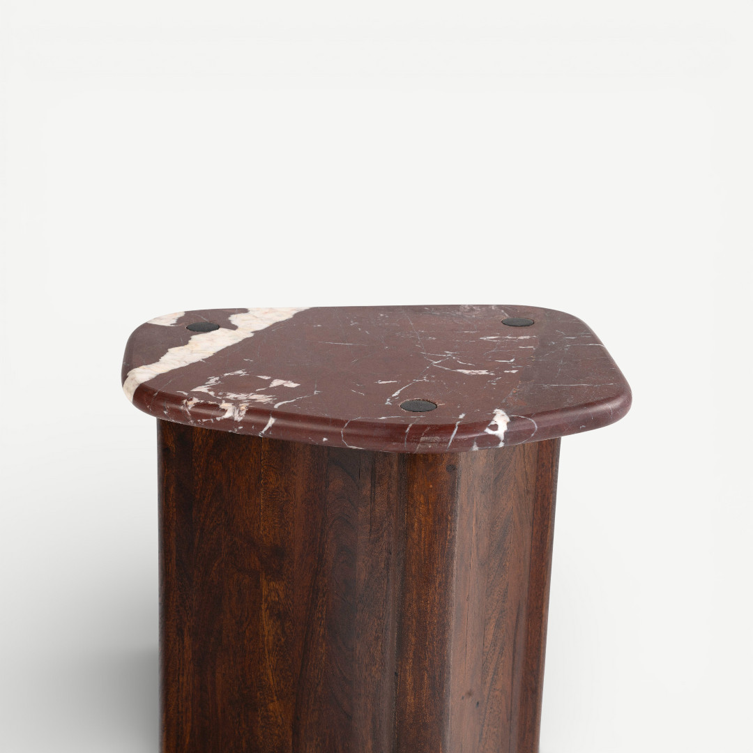 Mashrabiya End Table Set Walnut