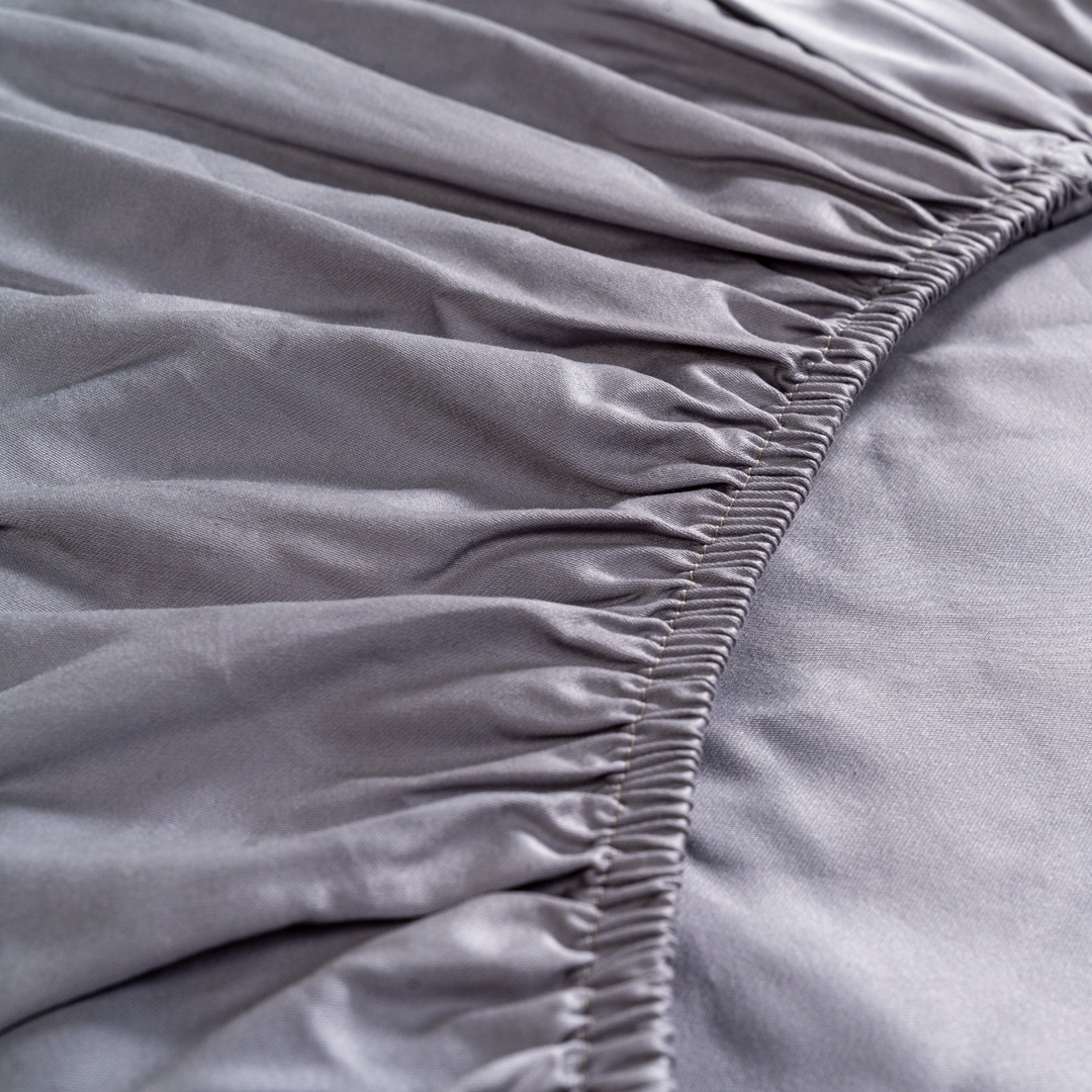 Caressa Fitted Sheet 180x200cm - Grey