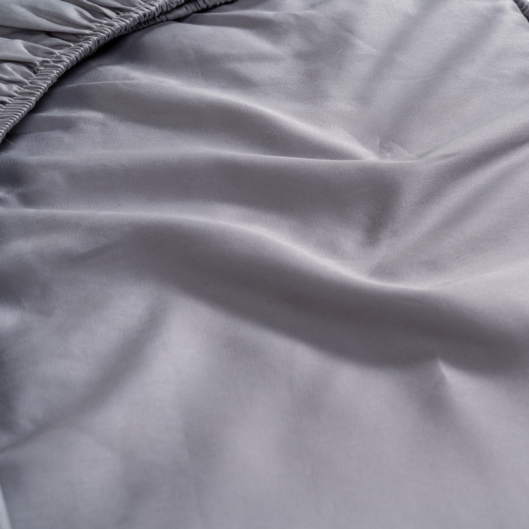 Caressa Fitted Sheet 180x200cm - Grey