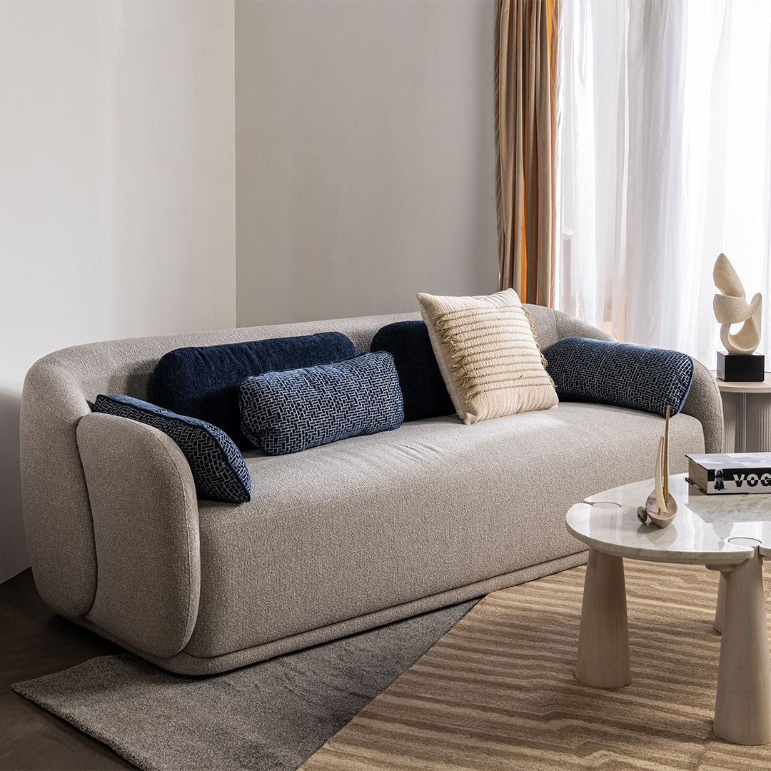 Jina 3 Seater Sofa Greige
