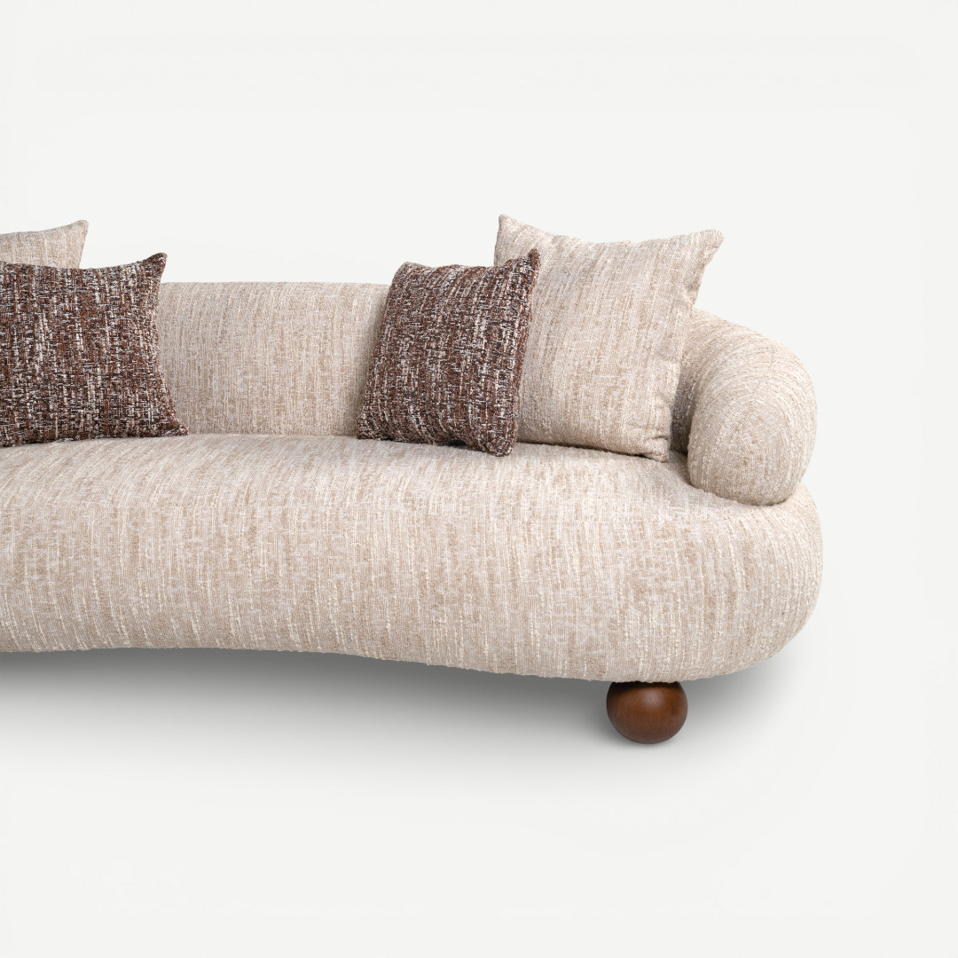 Mashrabiya 3 Seater Sofa Beige