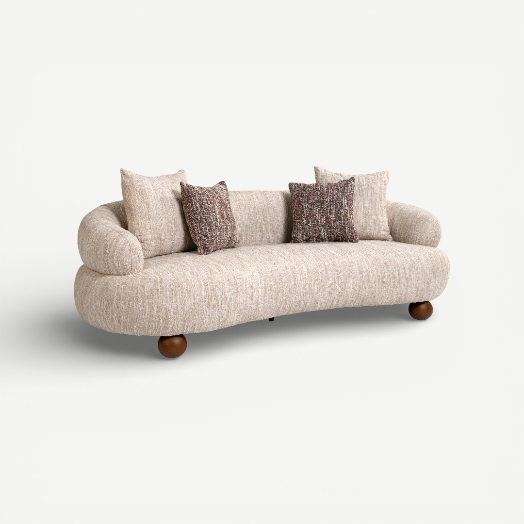 Mashrabiya 3 Seater Sofa Beige