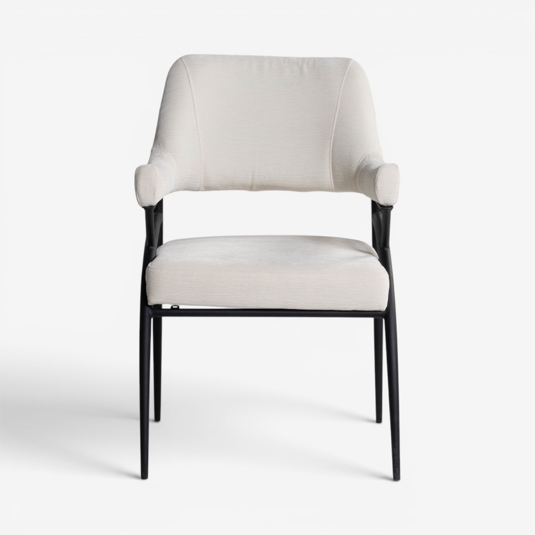 Vimer Dining Arm Chair Ivory