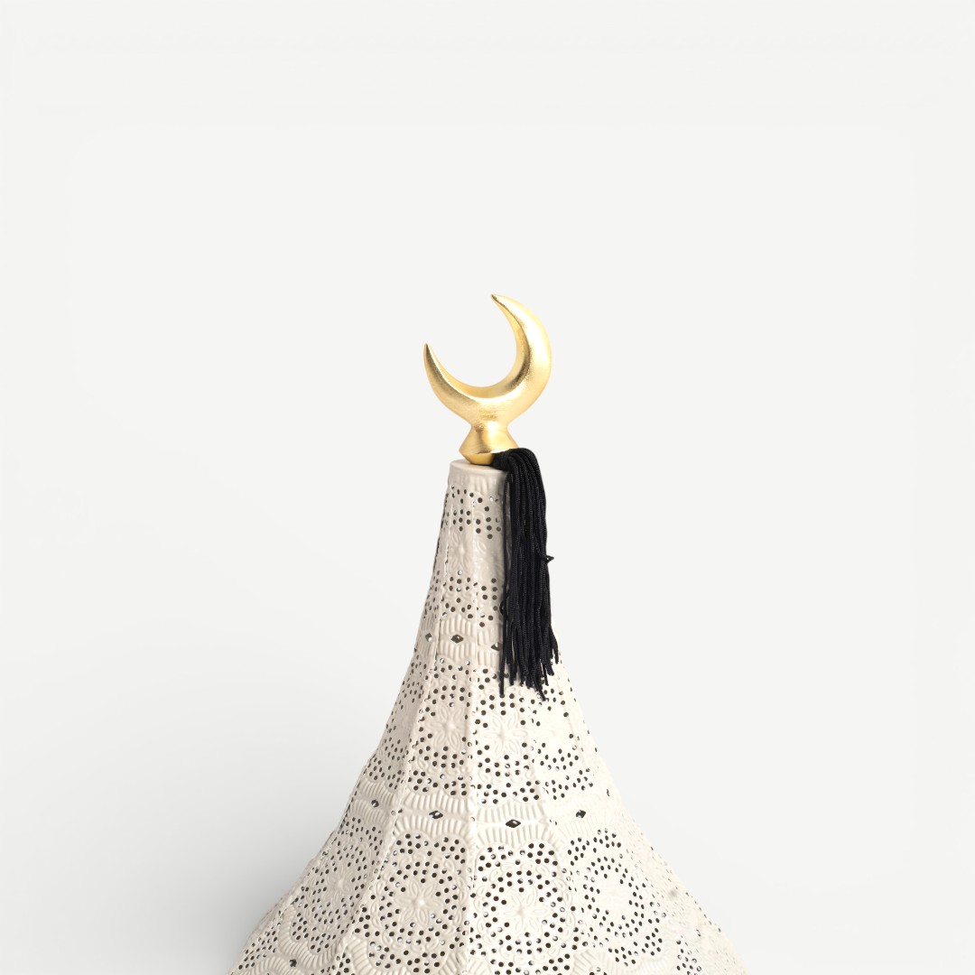 Mashrabiya Cake Dome Black-25x25cm