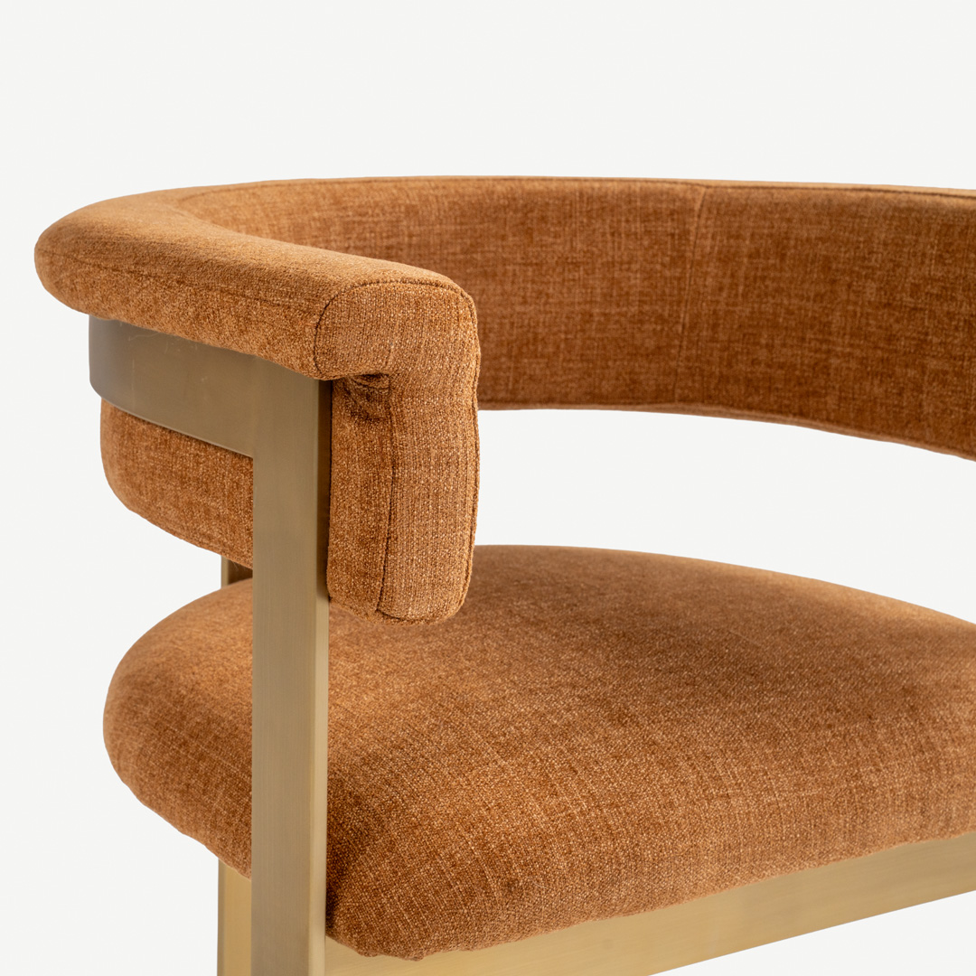 Cicero Dining Arm Chair Rust