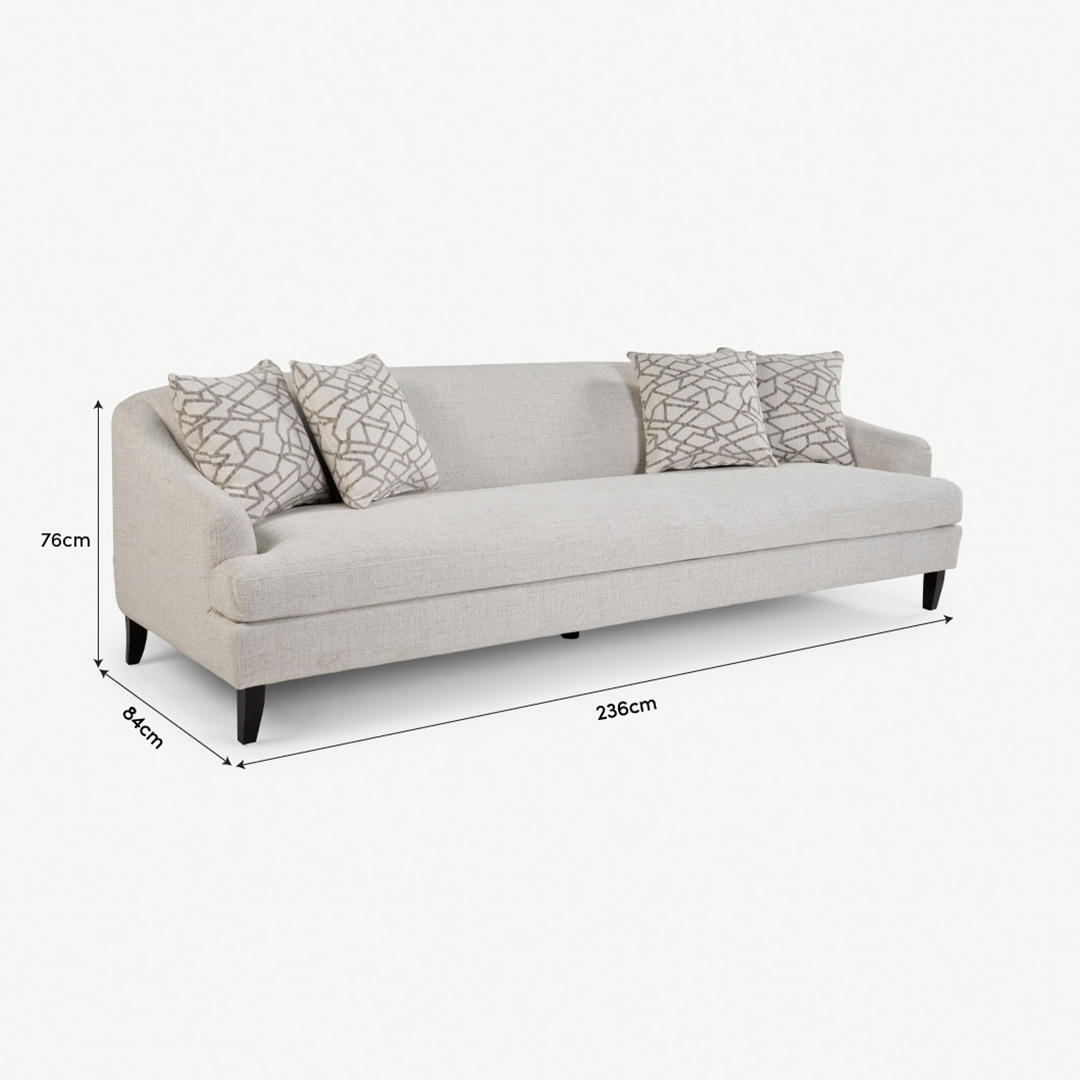 Manuel 3 Seater Sofa Grey