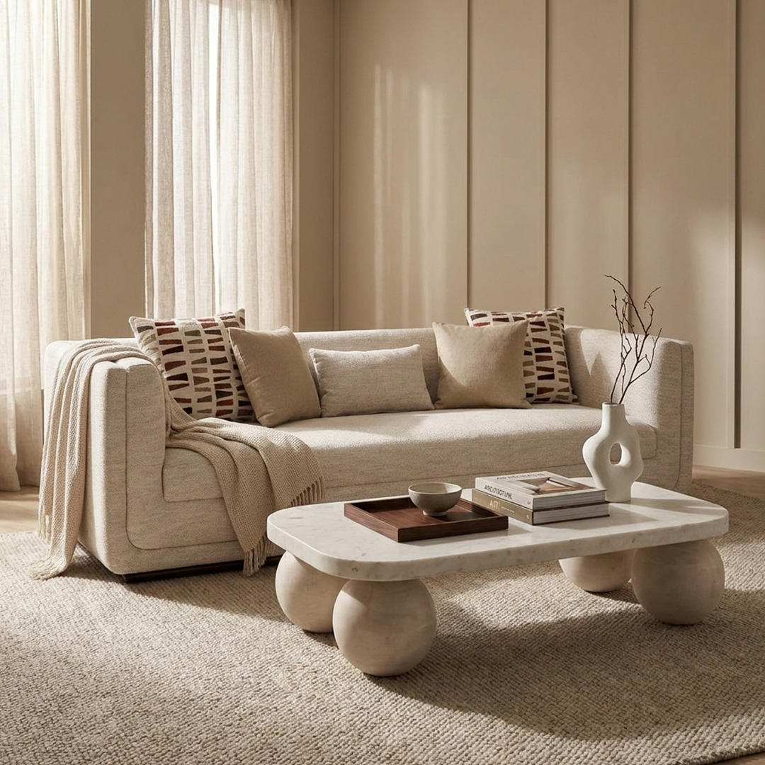 Heritage II 3 Seater Sofa Ivory