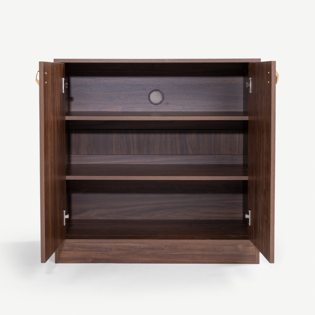 Bilin 10-Pair Shoe Cabinet Walnut