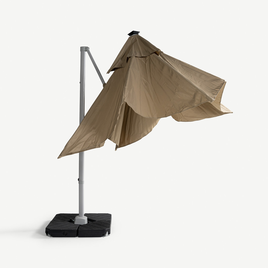 Faron Outdoor Umbrella with LED Beige