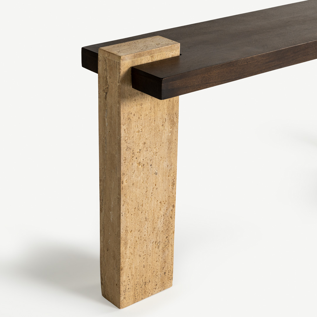 ليليس طاولة كونسول - بني